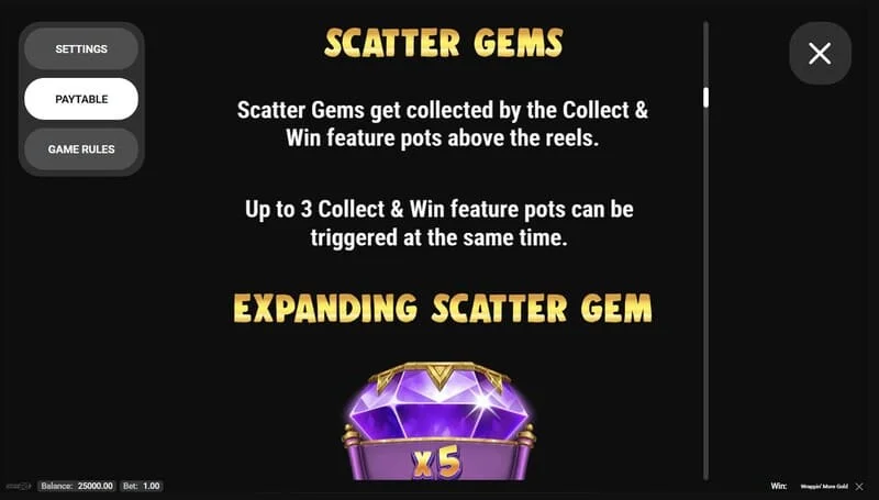 Wrappin' More Gold - Scatter скапоцен камен на ролните